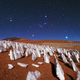 Small penitentes in Chile’s Atacama Desert. On Europa, these structures are much larger, reaching upwards of 50 feet in height, according to new research.
